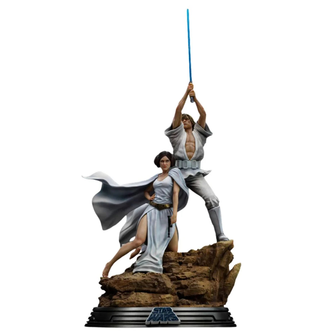 Star Wars Luke and Leia Deluxe Statue By Iron Studios