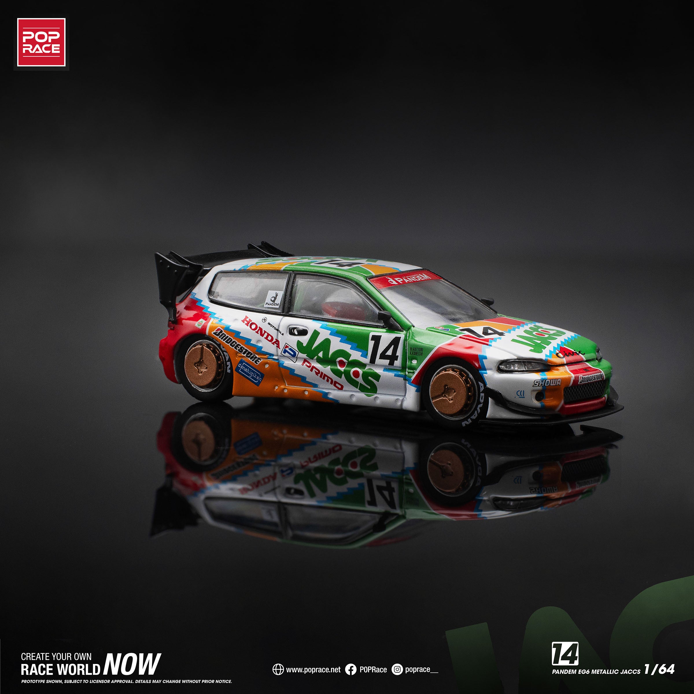 Pandem Civic EG6 v1.5 Metallic JACCS PR640128 by Pop Race