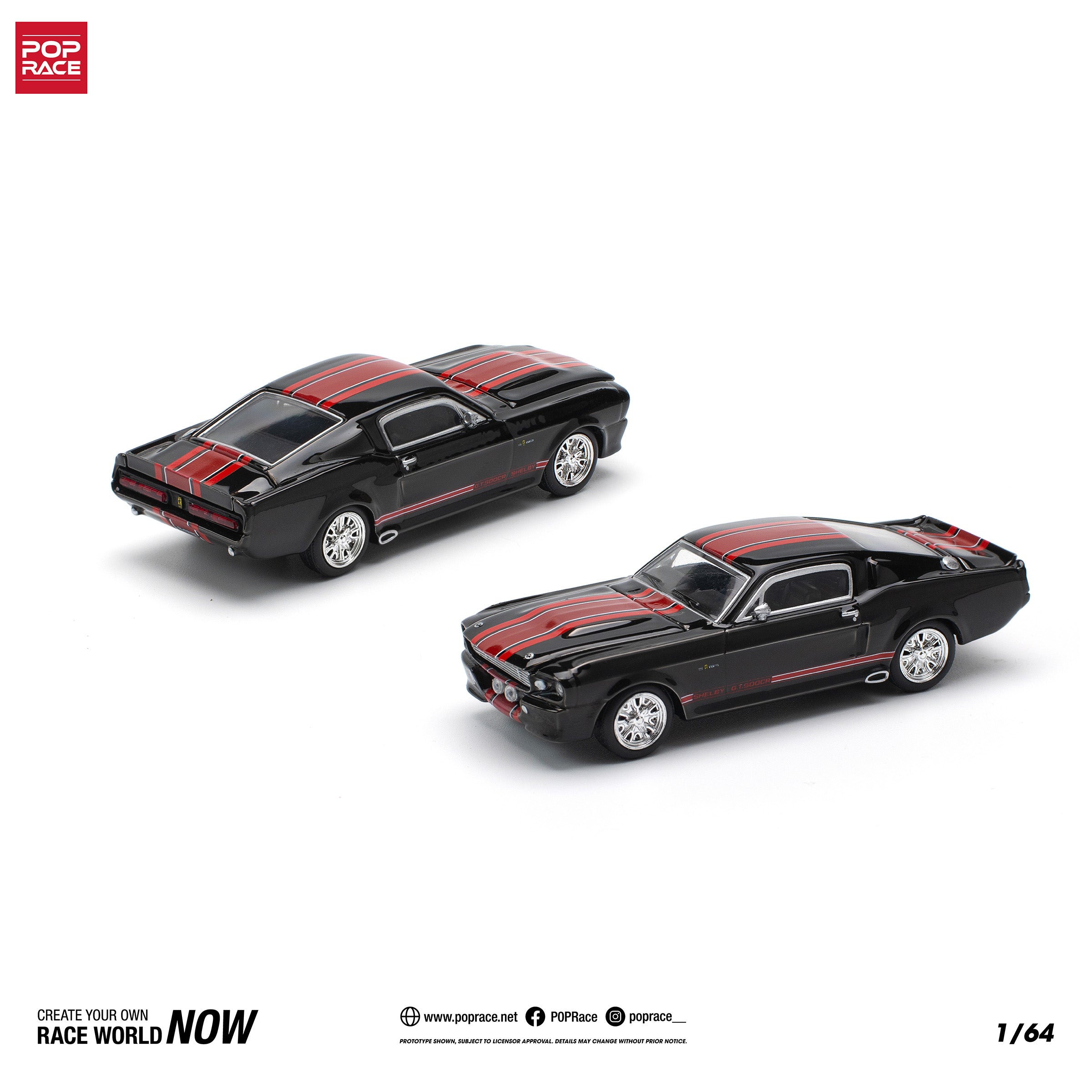 SHELBY MUSTANG GT500 DARK CHROME PR640218 by Pop Race