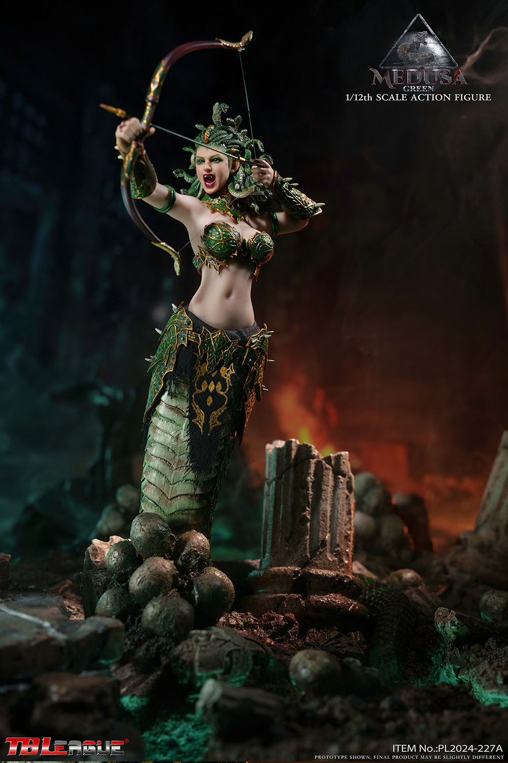 Medusa with Tail (Green) Action Figure by TBLeague