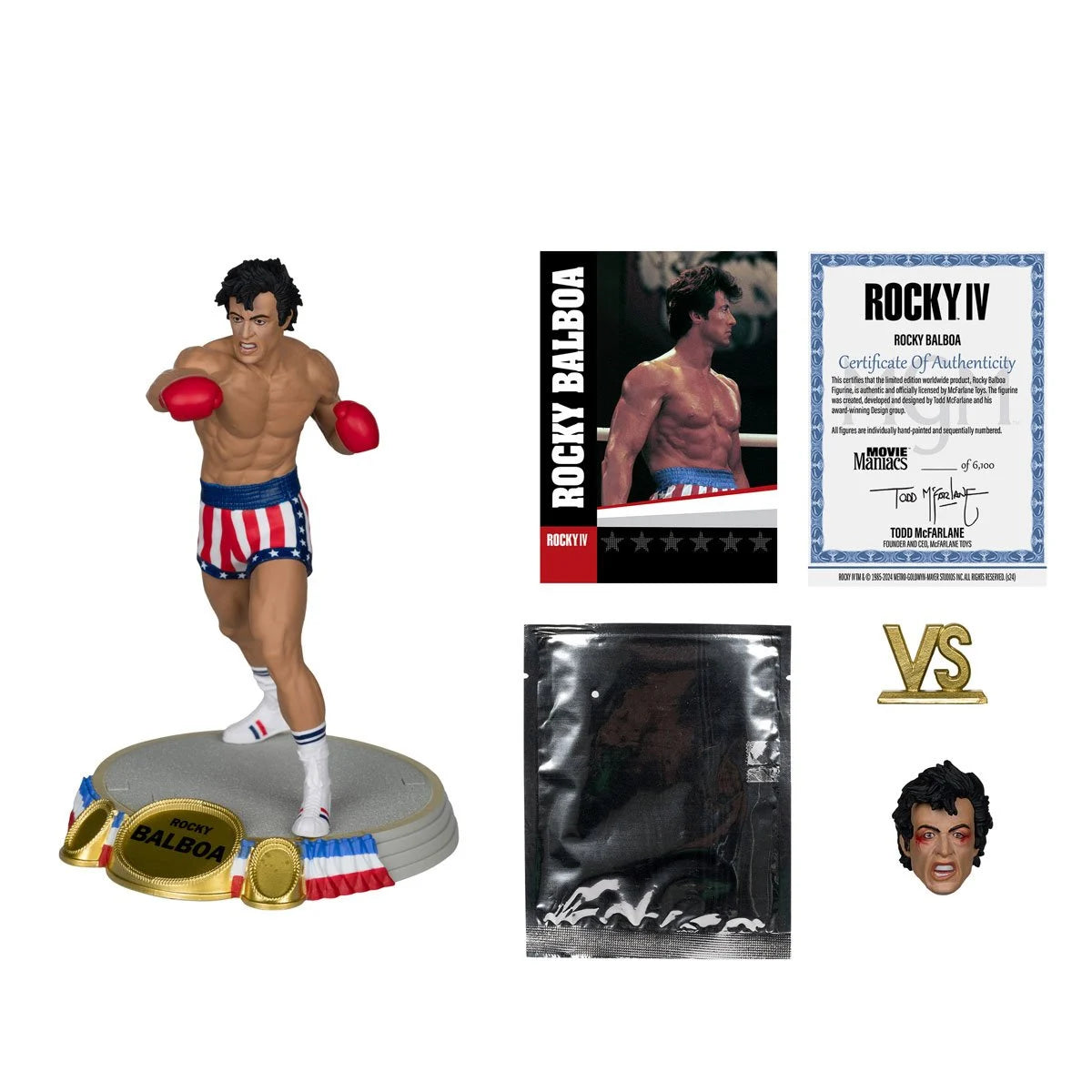 Movie Maniacs Rocky Wave 3 Rocky Balboa Rocky IV 6-Inch Scale Posed Figure