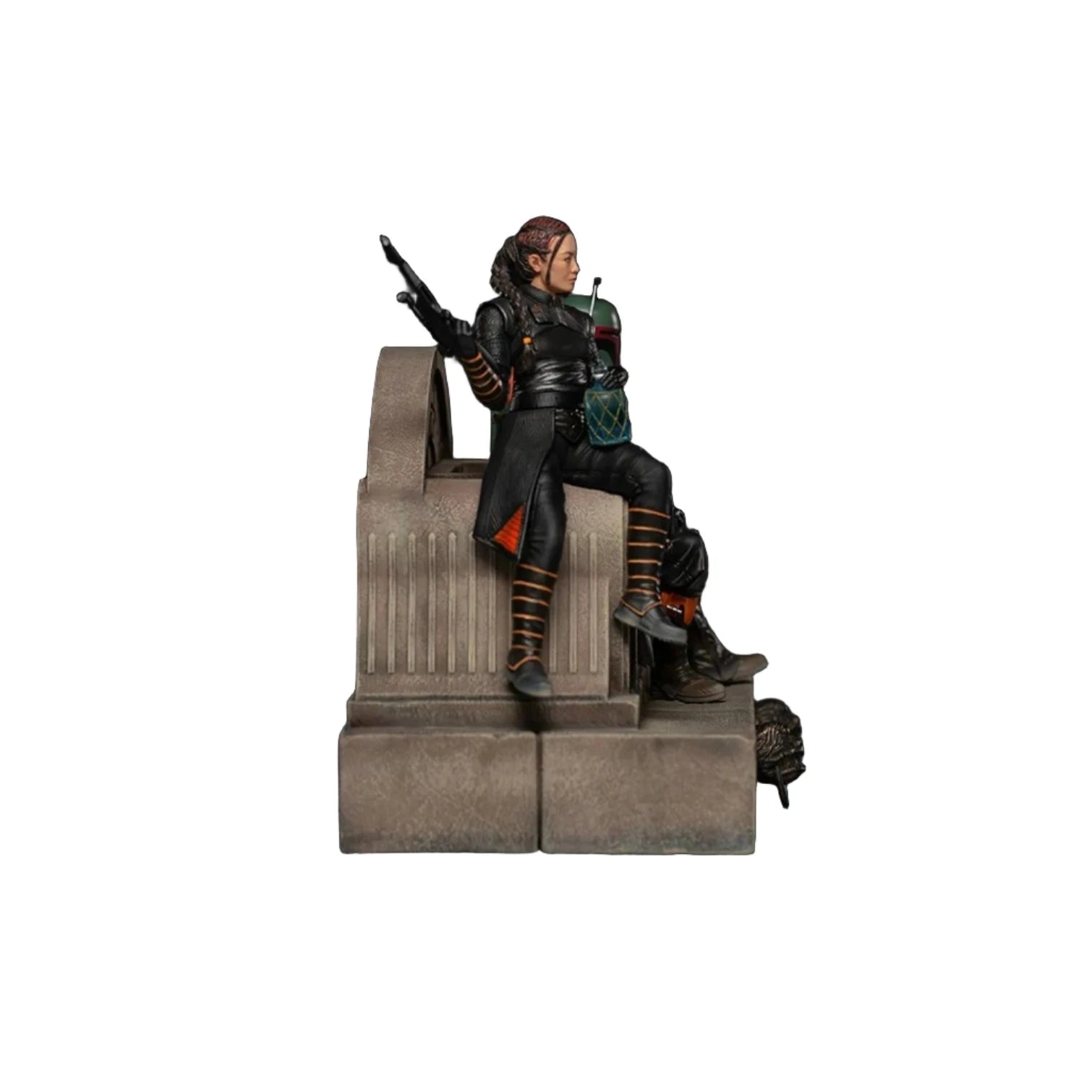 The Mandalorian - Boba Fett and Fennec Shand on Throne Deluxe Art Scale 1/10 Statue