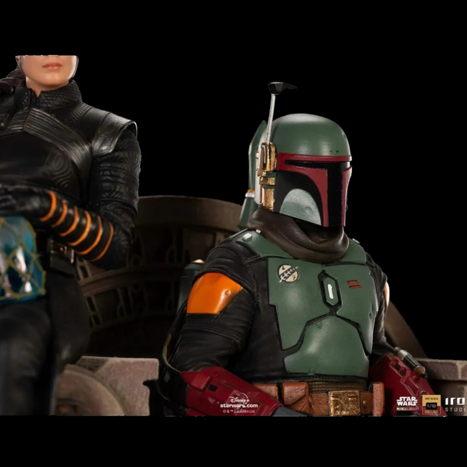 The Mandalorian - Boba Fett and Fennec Shand on Throne Deluxe Art Scale 1/10 Statue