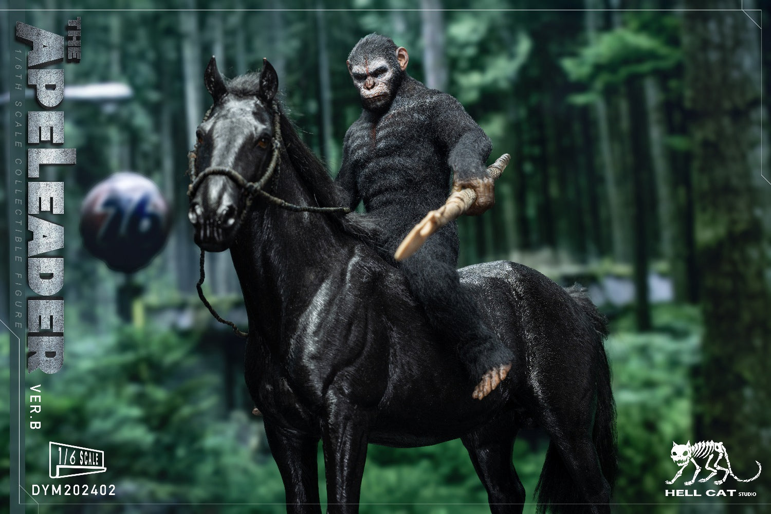 HellCat Studios Ape Leader Horse Figure