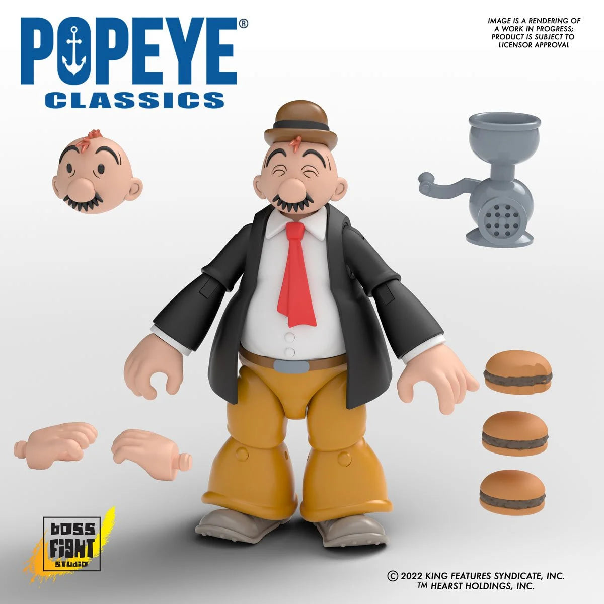 Popeye Classics Wave 2 J. Wellington Wimpy 1:12 Scale Action Figure By Boss Fight Studio