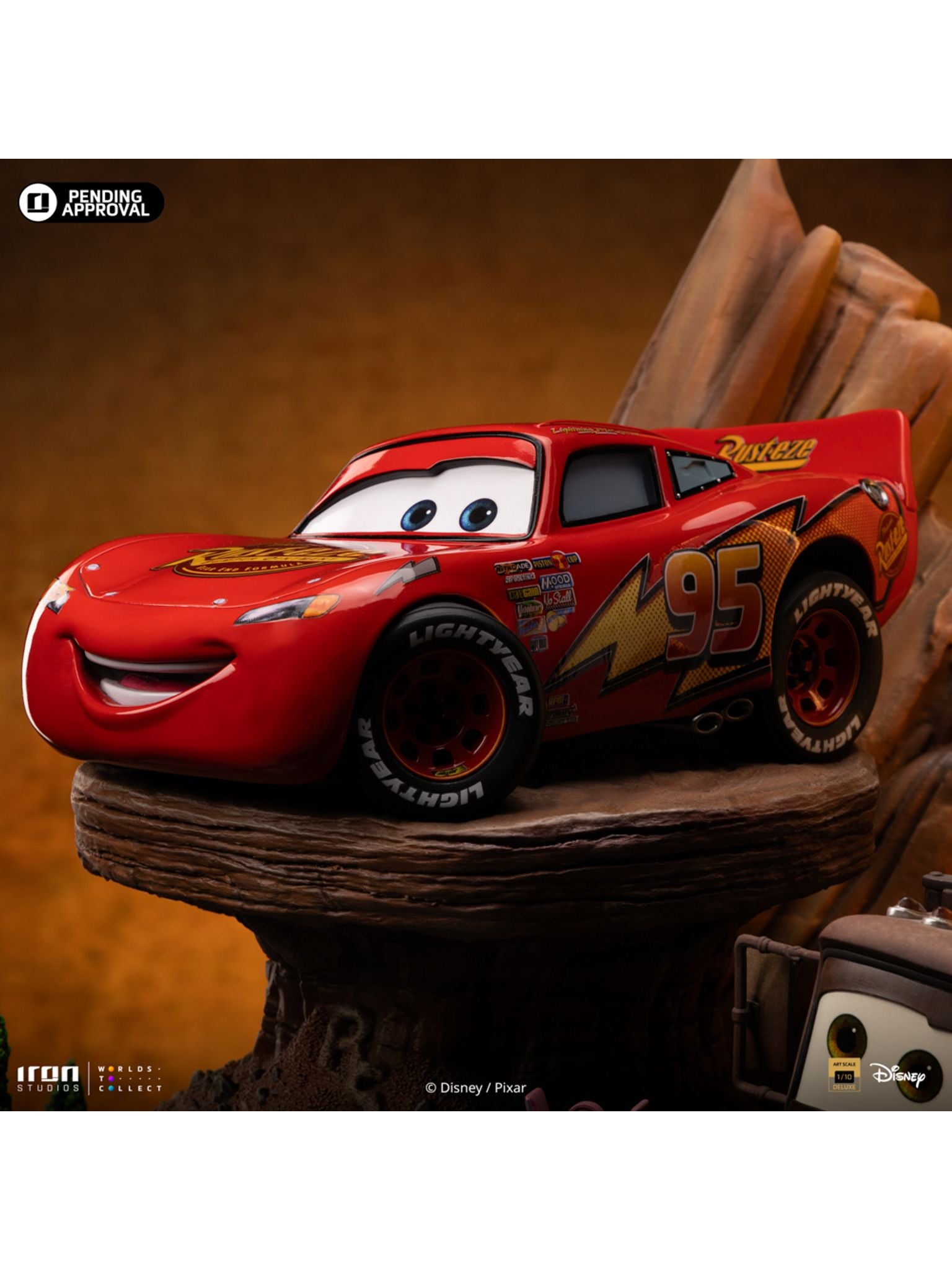 Disney Cars - Lightning Mcqueen & Tow Mater Deluxe 1/10 Statue by Iron Studios