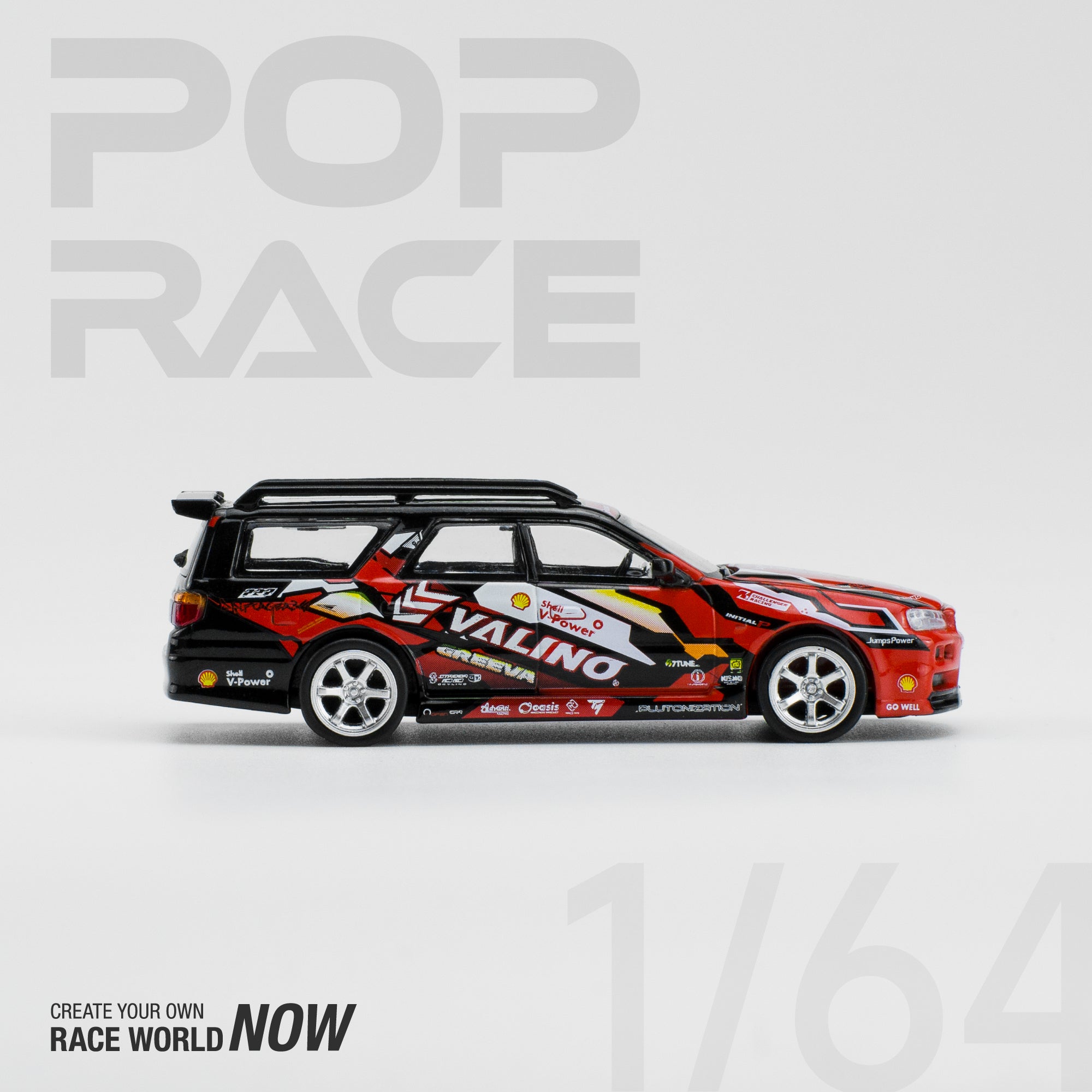 Shell Valino Stagea R34 Pluto Mok "DRIFTGEA34" PR640038 by Pop Race