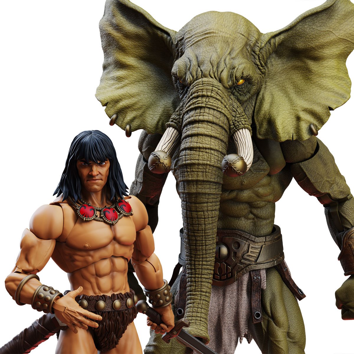 Conan the Barbarian The Tower of the Elephant Young Conan and Yag Kosha Action Figure 2-Pack By Boss Fight Studio