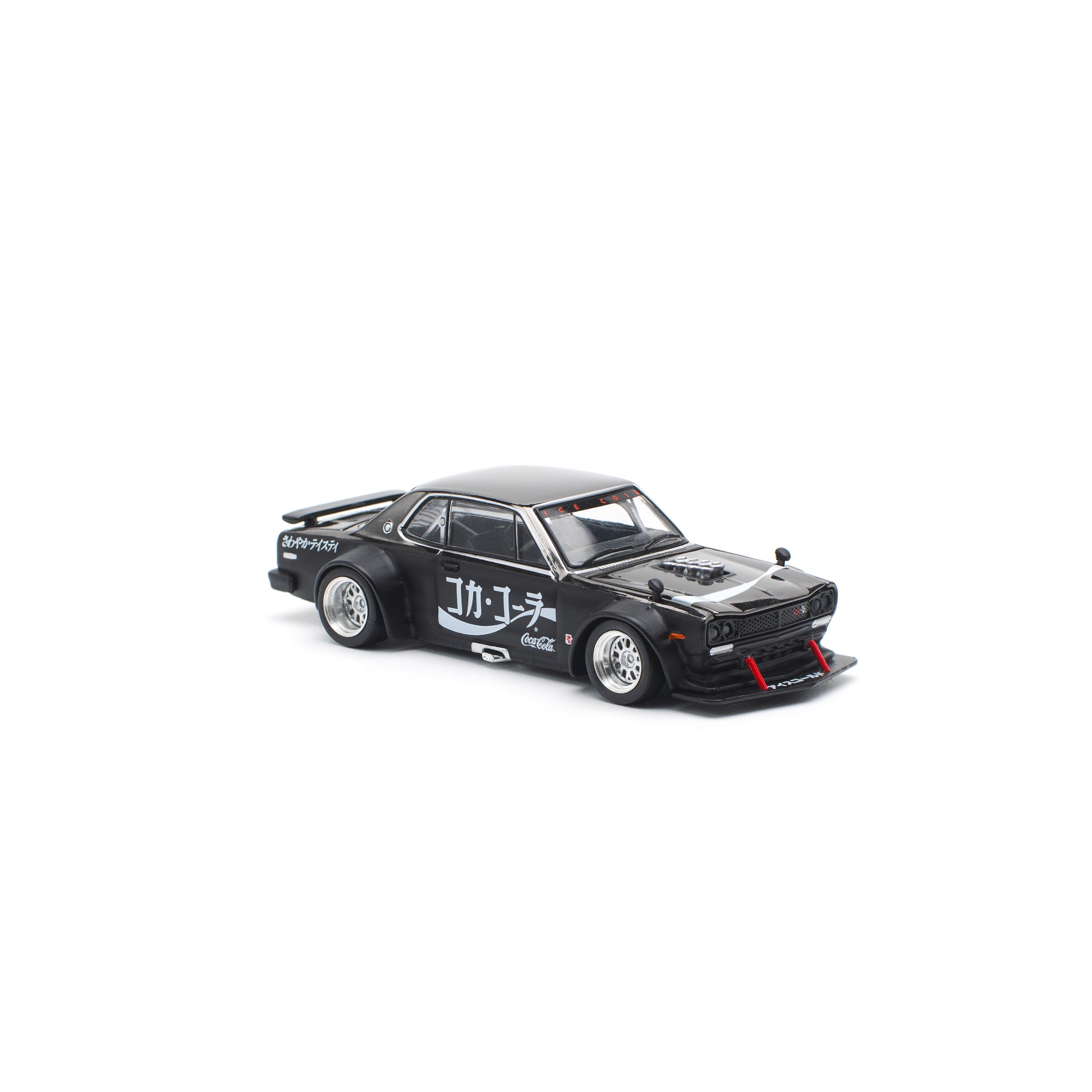 SKYLINE GT-R V8 DRIFT (HAKOSUKA) Coca Cola Chrome Black JP PR640161 by Pop Race