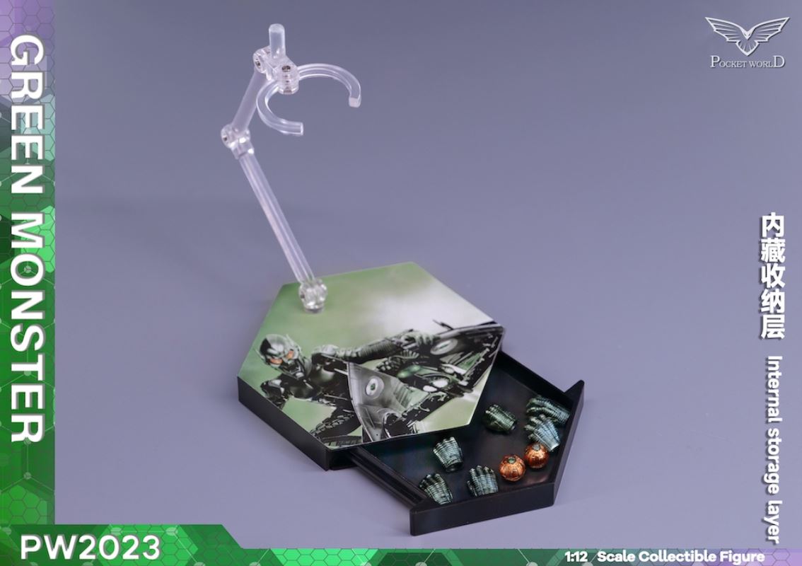 Green Monster with Glider Action Figure by PW Toys