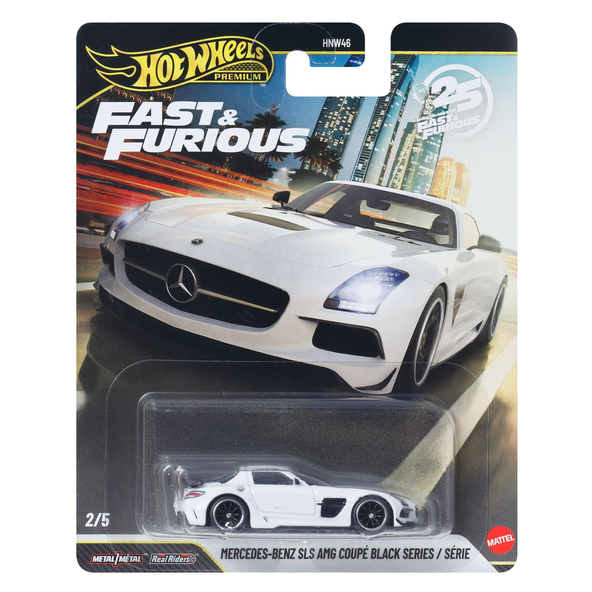 Hot Wheels Fast & Furious Mercedes-Benz AMG SLS Black Imported Premium 1:64 Scale