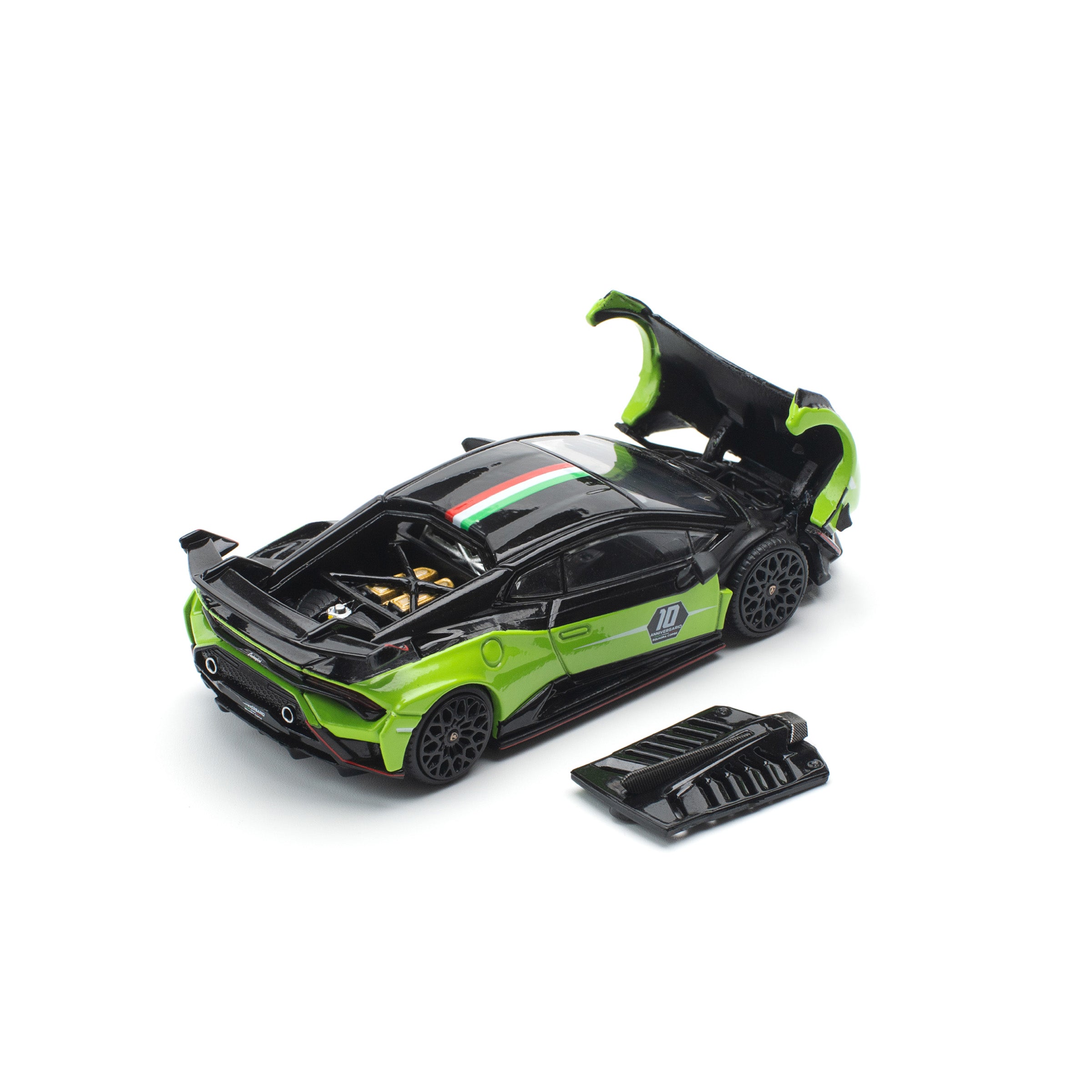 LAMBORGHINI HURACAN STO (LP640-2) 10 ANNIVERSARIO (Green/Black) PR640189 by Pop Race