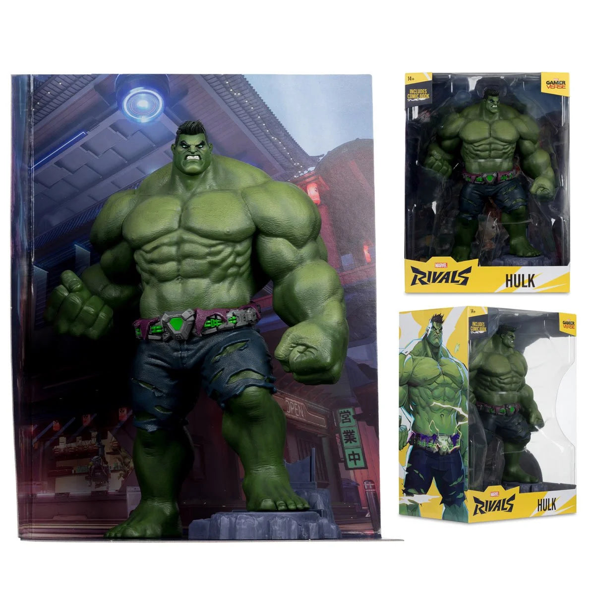 Marvel Rivals The Hulk Figure with Scene and Comic