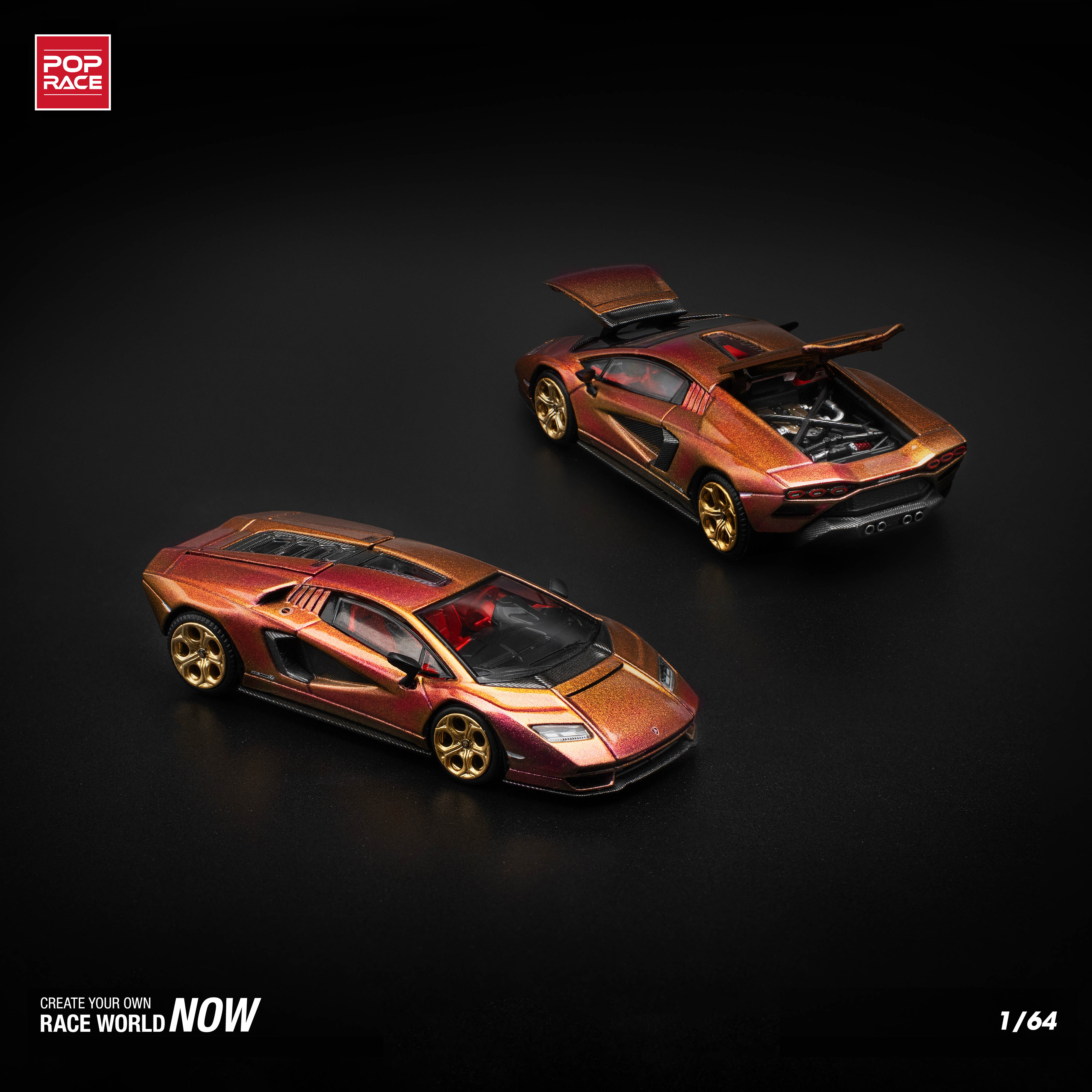 Lamborghini Countach LPI 800-4 Blu Hal PR640175 by Pop Race