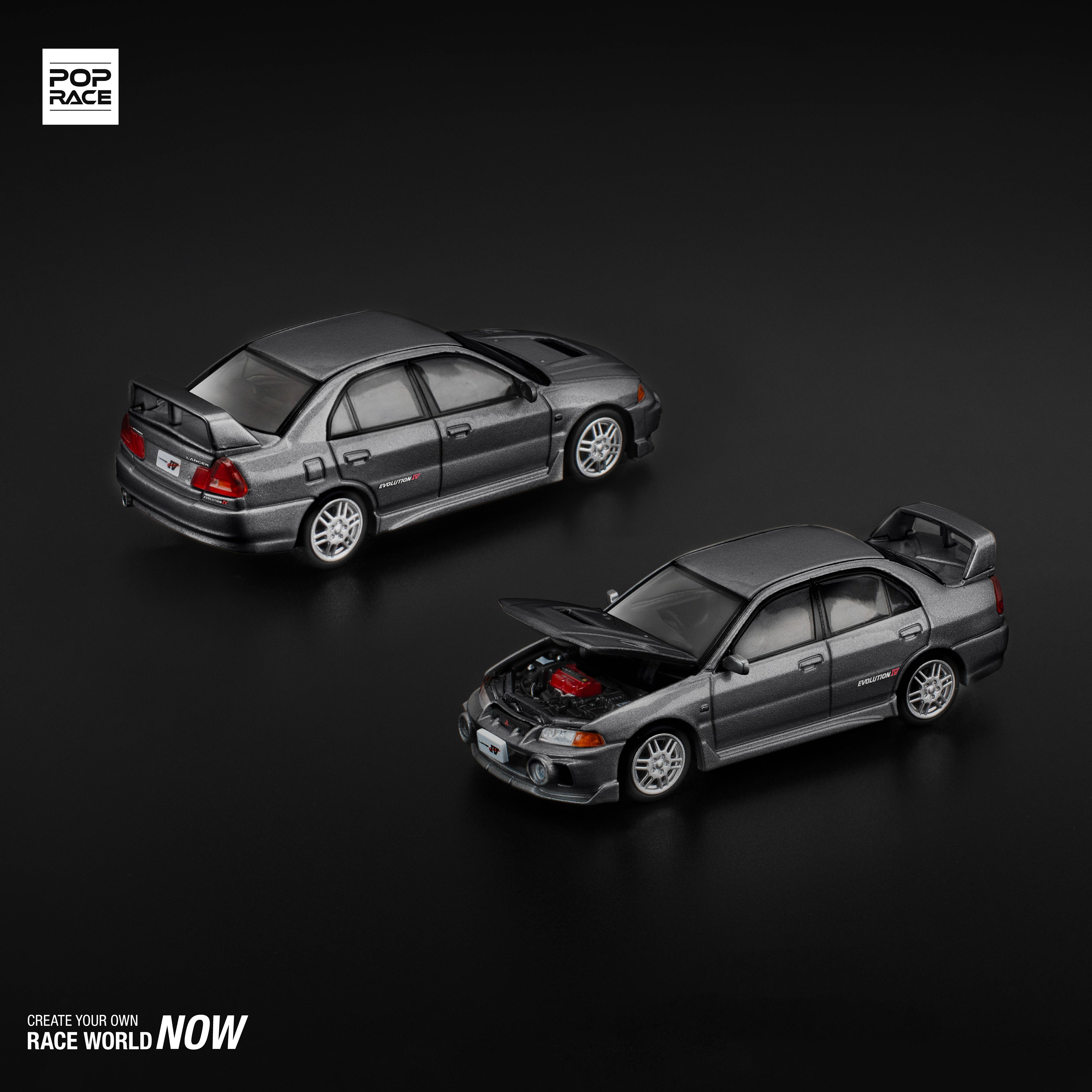 Mitsubishi Lancer EVO IV Dark Grey PR640327 by Pop Race