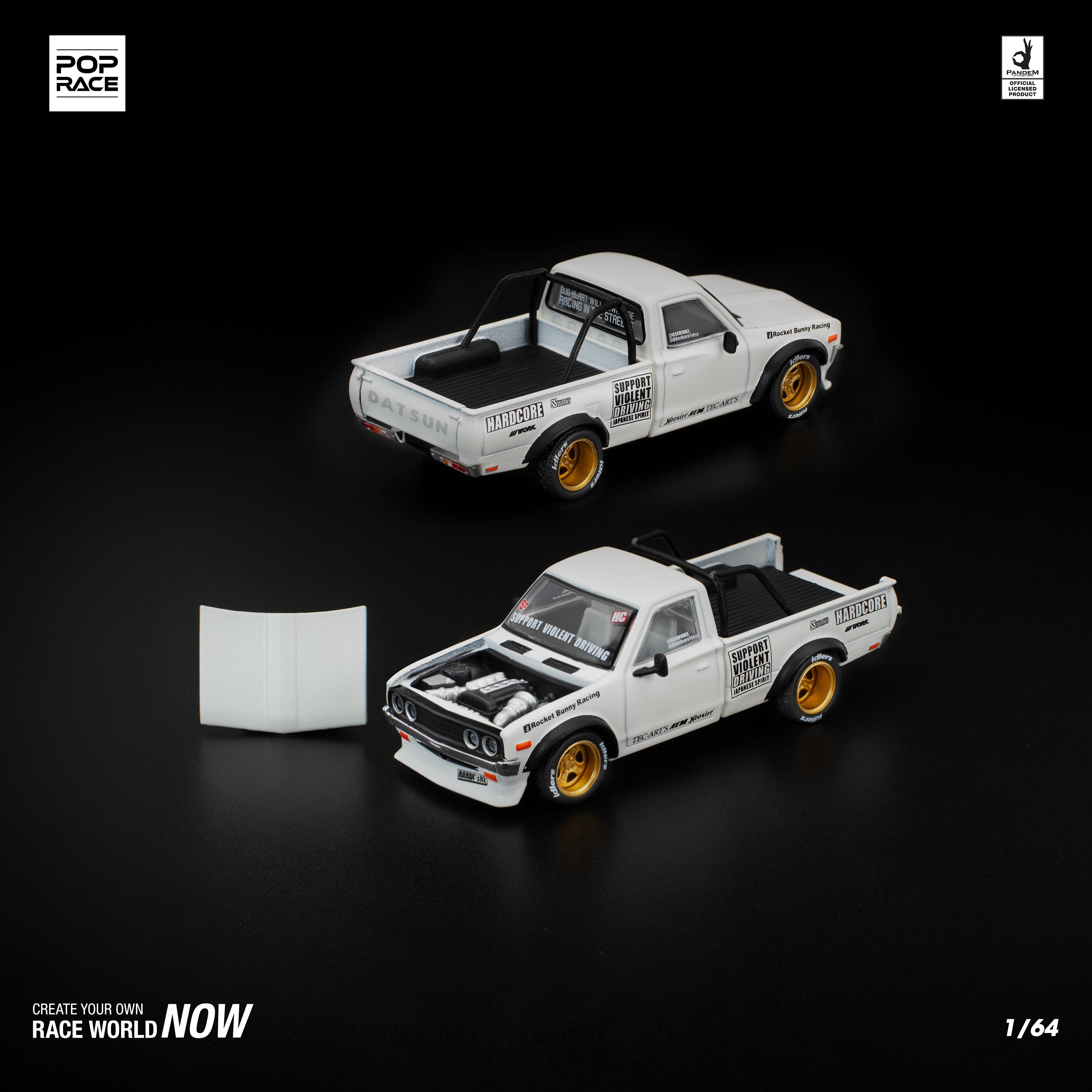 PANDEM DATSUN 620 White PR64350 by Pop Race