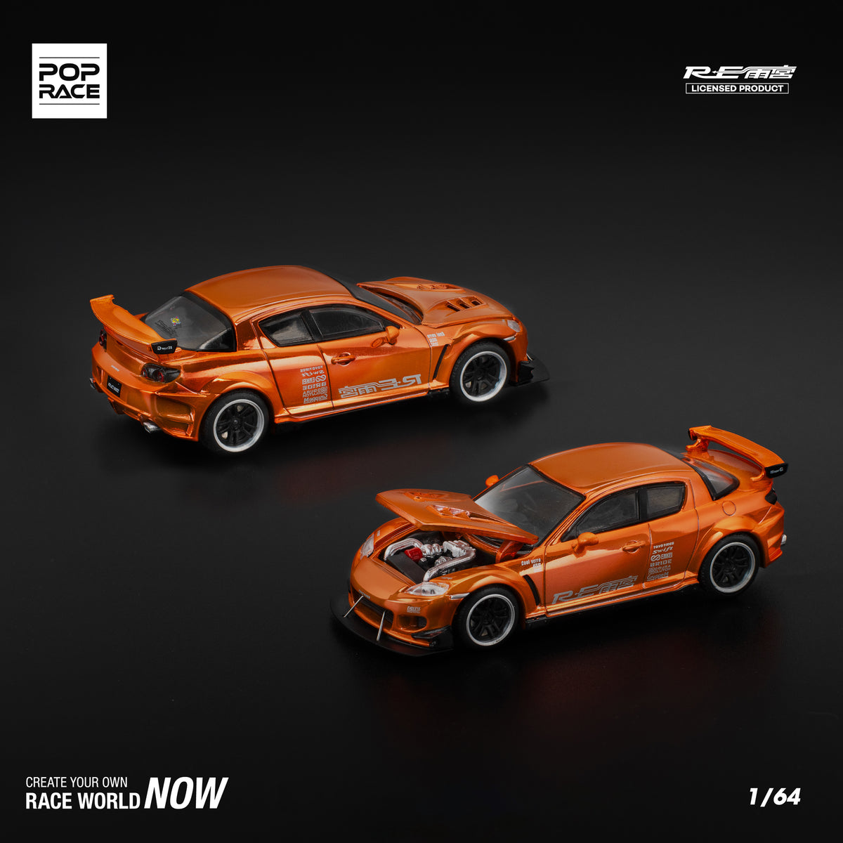 MAZDA RX-8 RE-Amemiya Chrome Orange PR640281 by Pop Race