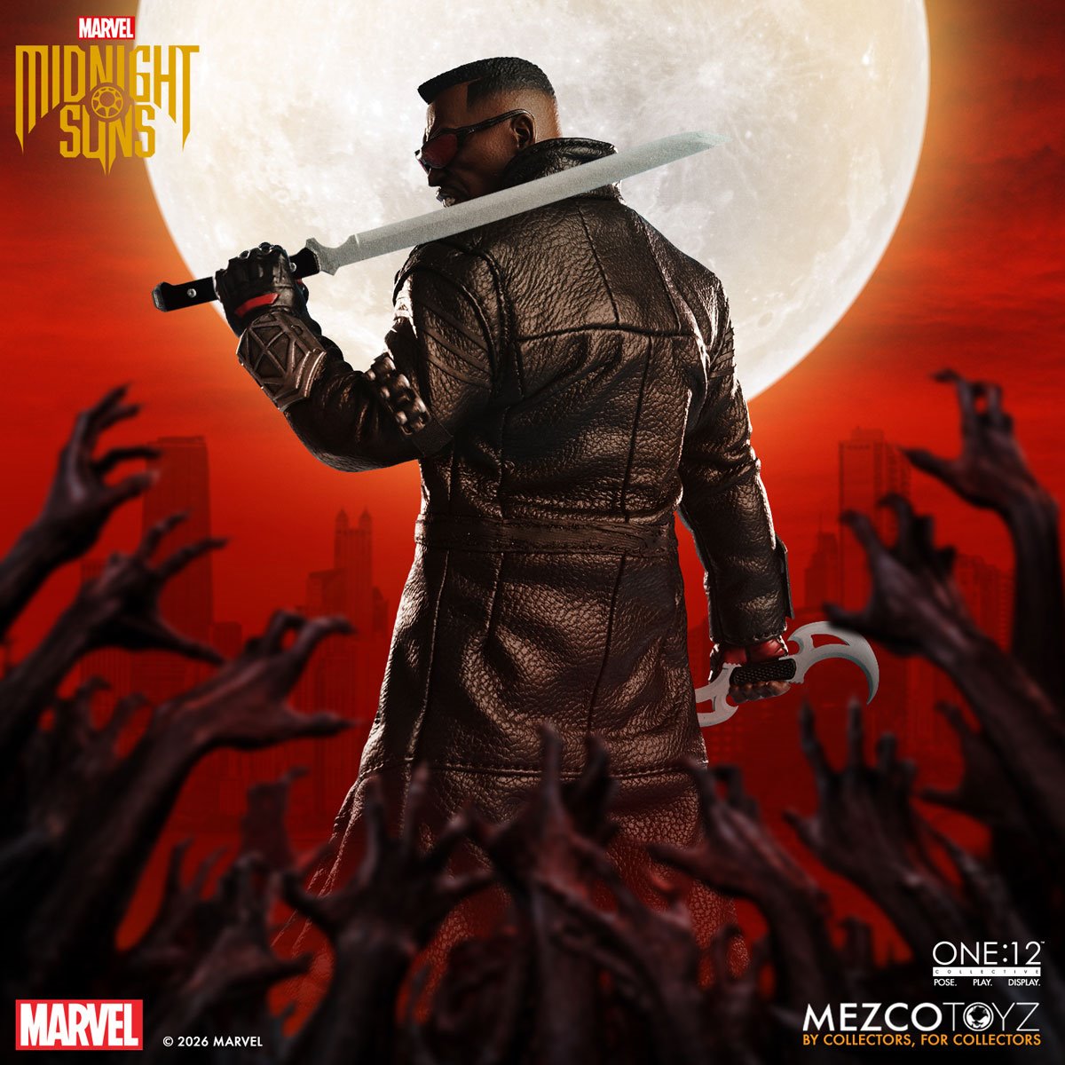 Blade Midnight Sons One:12 Collective Action Figure By Mezco