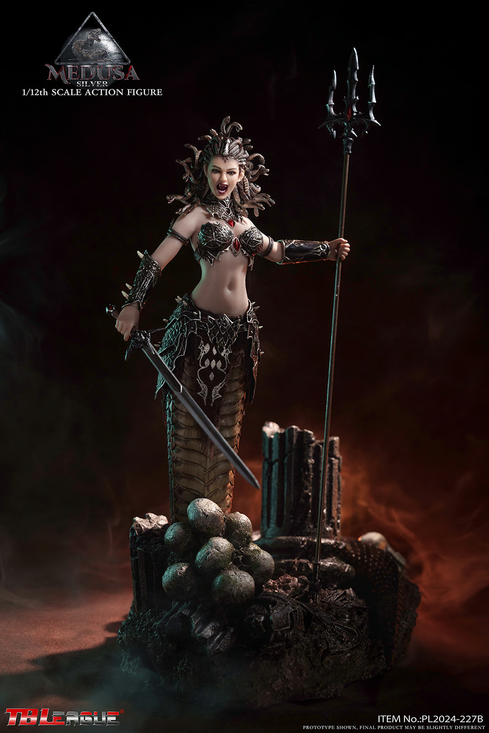 Medusa with Tail (Silver) Action Figure by TBLeague