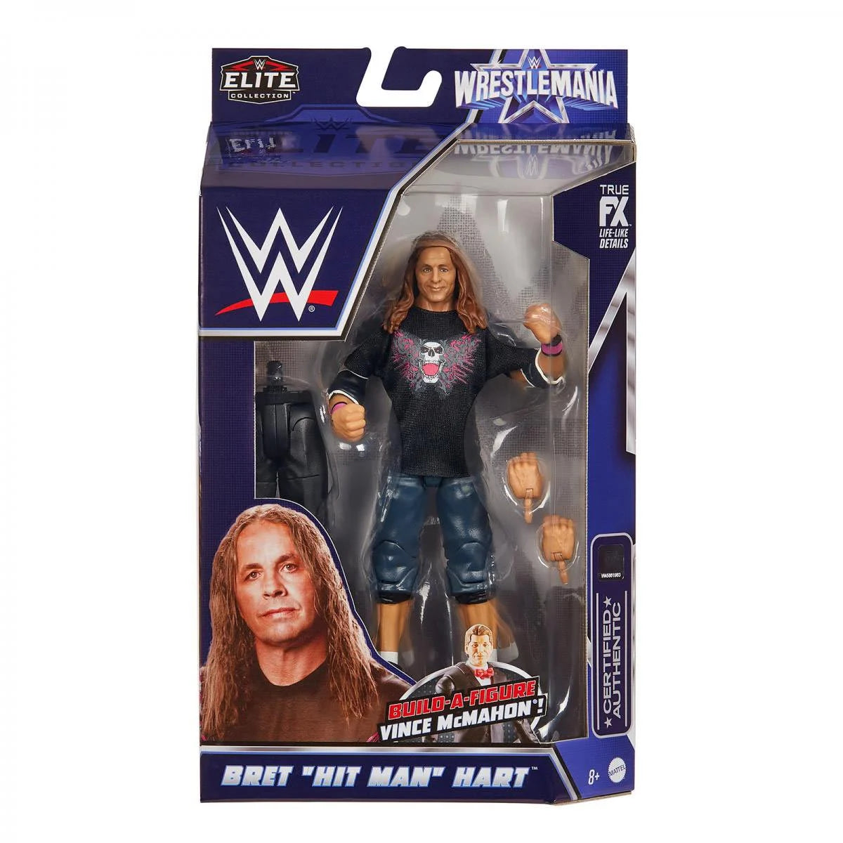 WWE WrestleMania 2022 Elite Bret Hitman Hart By Mattel
