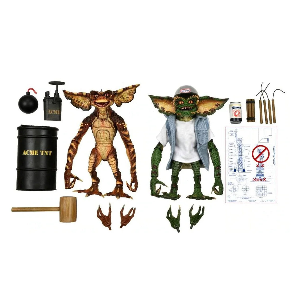 GREMLINS 2 Demolition Gremlins Ultimate Action Figure by NECA