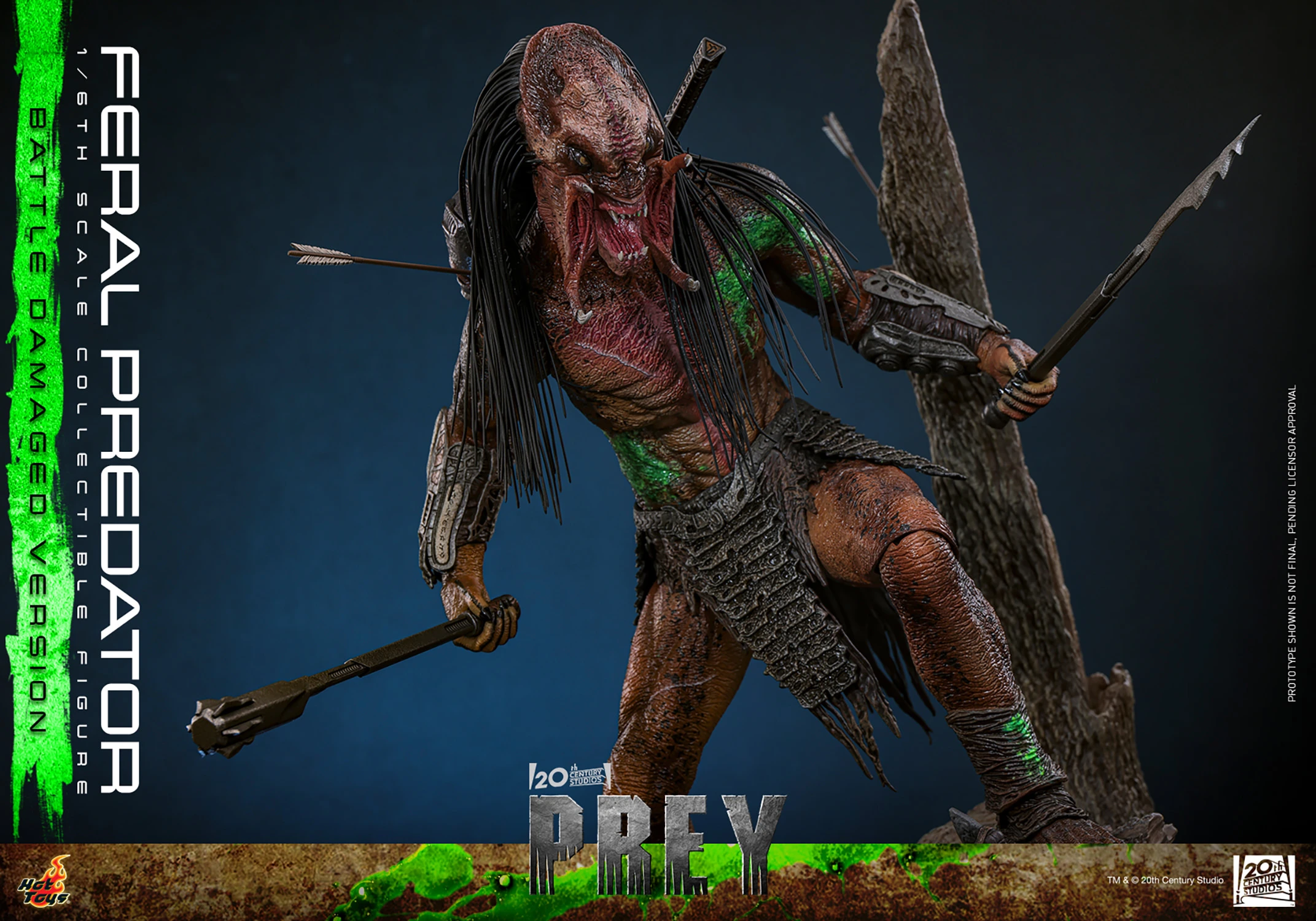 Feral Predator (Battle Damaged Version) Sixth Scale Figure by Hot Toys
