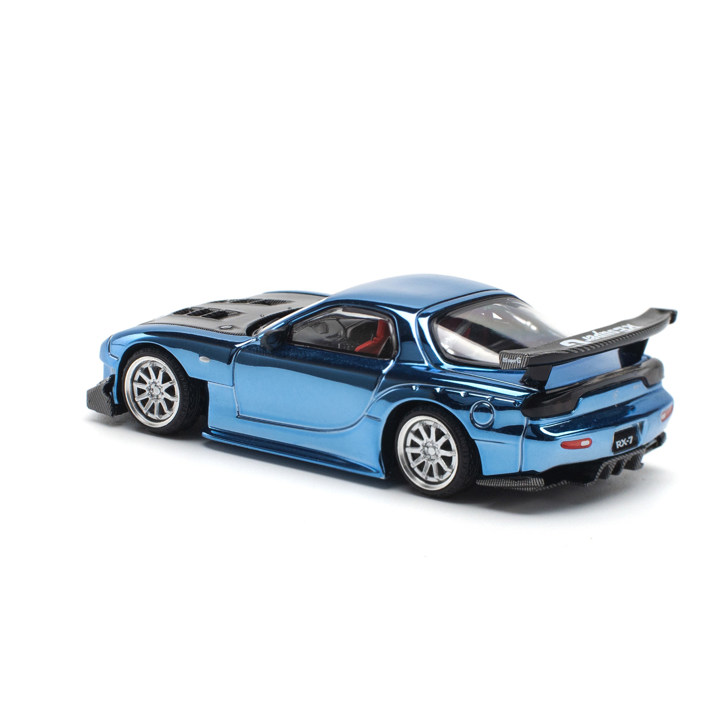 MAZDA RX7 RE-AMEMIYA WIDEBODY BLUE CHROME PR640223 by Pop Race