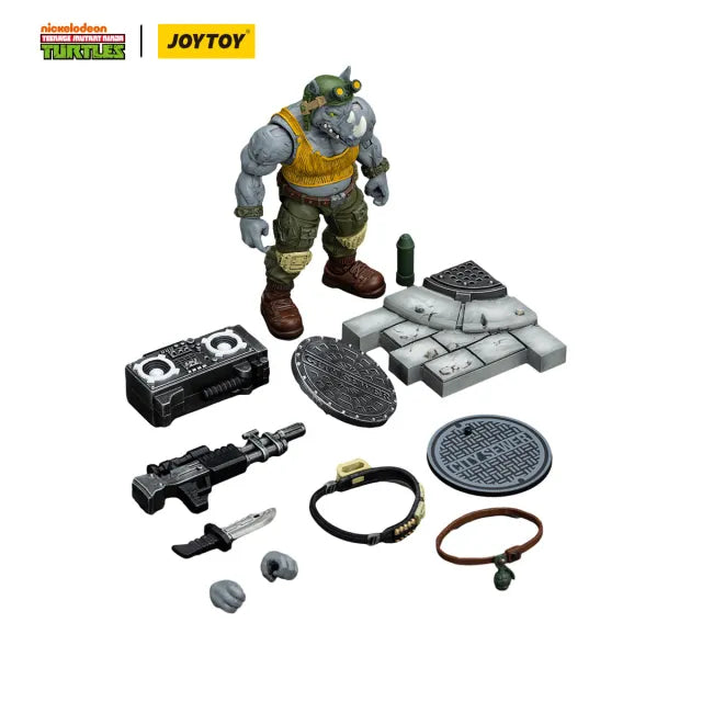 Teenage Mutant Ninja Turtles Rocksteady Action Figure By Joytoy