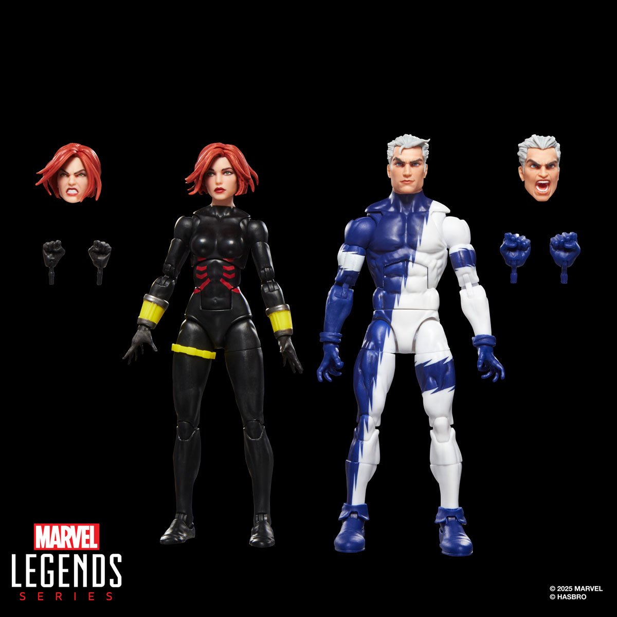 Avengers Marvel Legends Series Black Widow and Quicksilver Action Figures