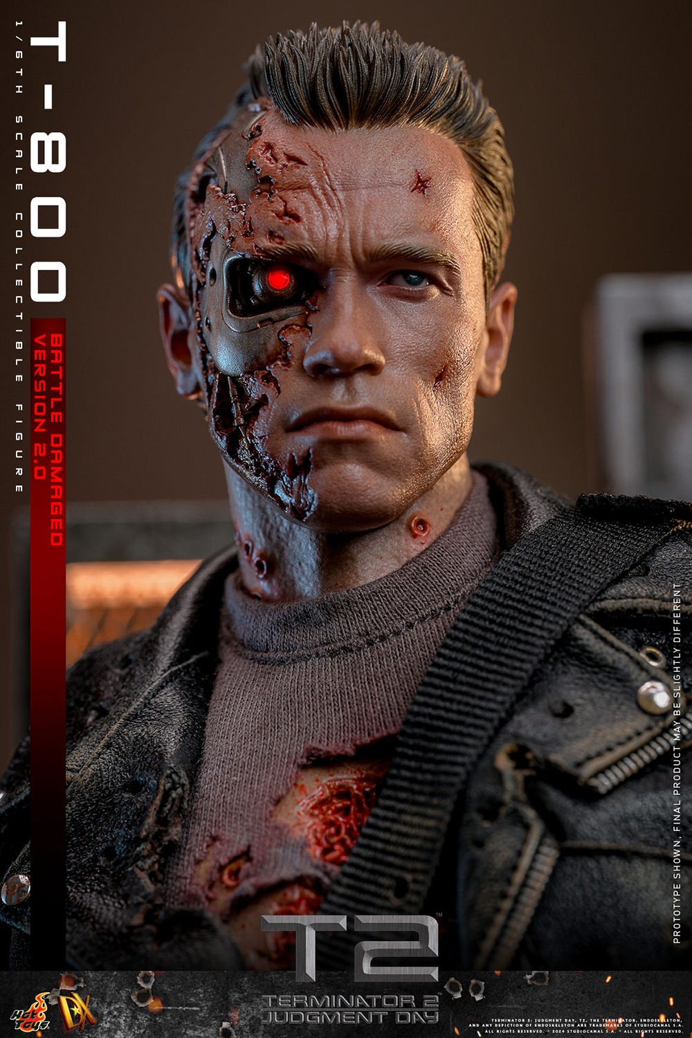 T-800 (BATTLE DAMAGED VERSION 2.0) Sixth Scale Figure by Hot Toys