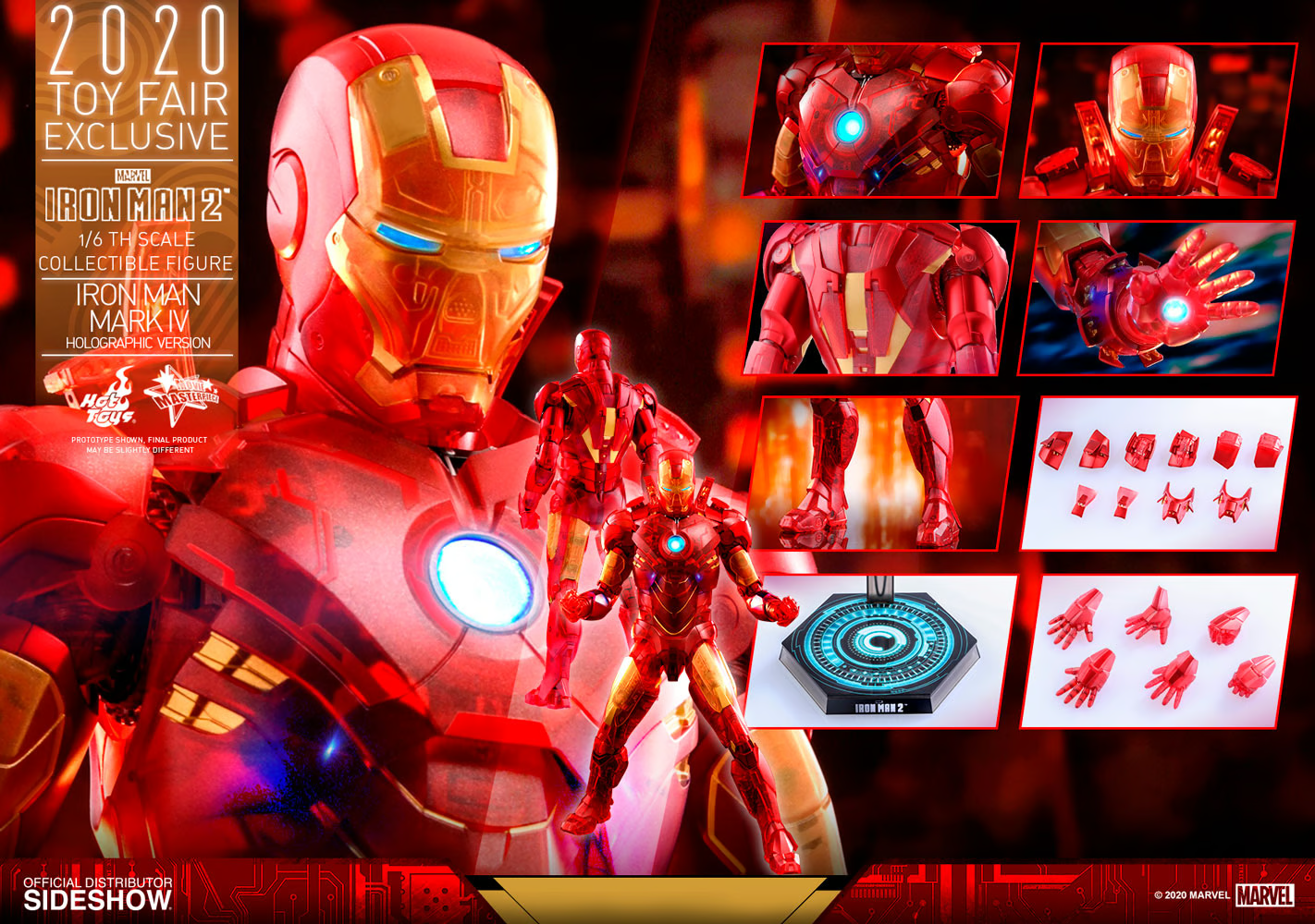 Iron Man Mark IV (Holographic Version) 1/6 Figure By Hot Toys