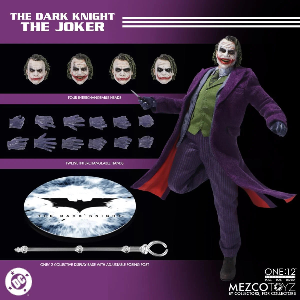 The Dark Knight Joker One:12 Collective Action Figure by Mezco