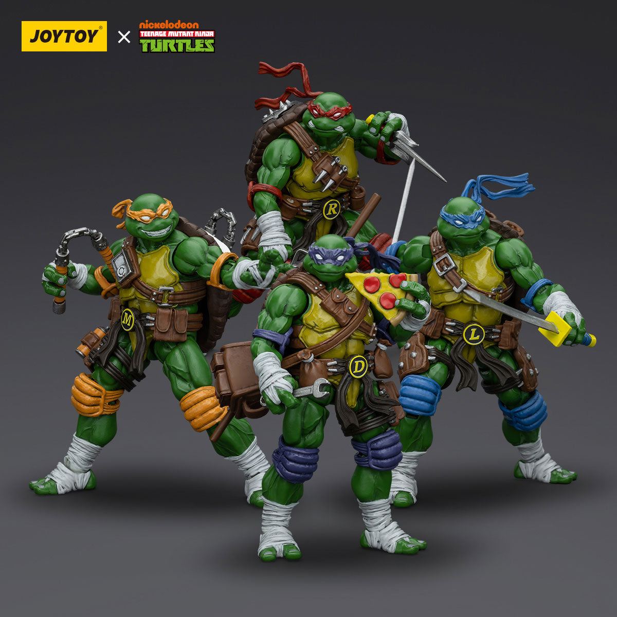 Donatello Raphael Leonardo Michelangelo TMNT Action Figure (set of 4) by JoyToy
