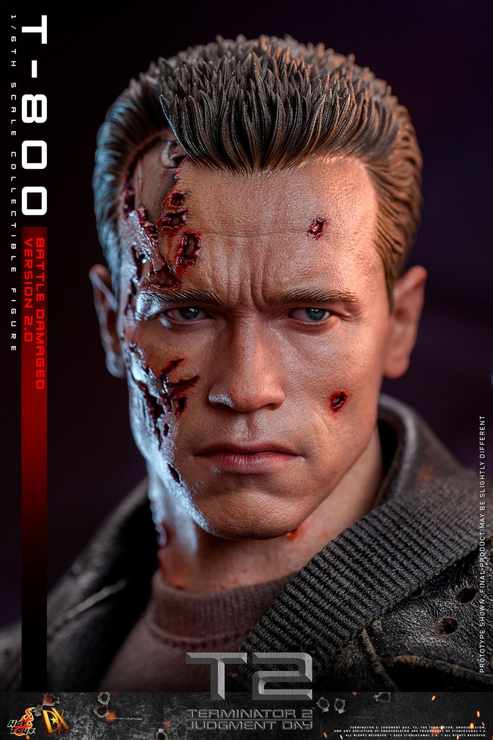 T-800 (BATTLE DAMAGED VERSION 2.0) Sixth Scale Figure by Hot Toys