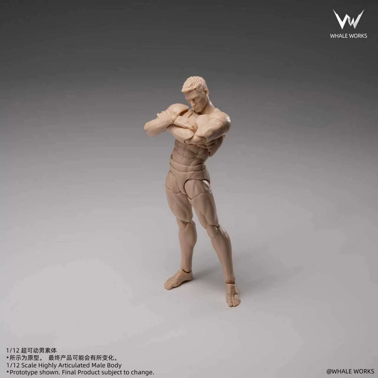 WHALE WORKS Male Body White Skin Action Figure