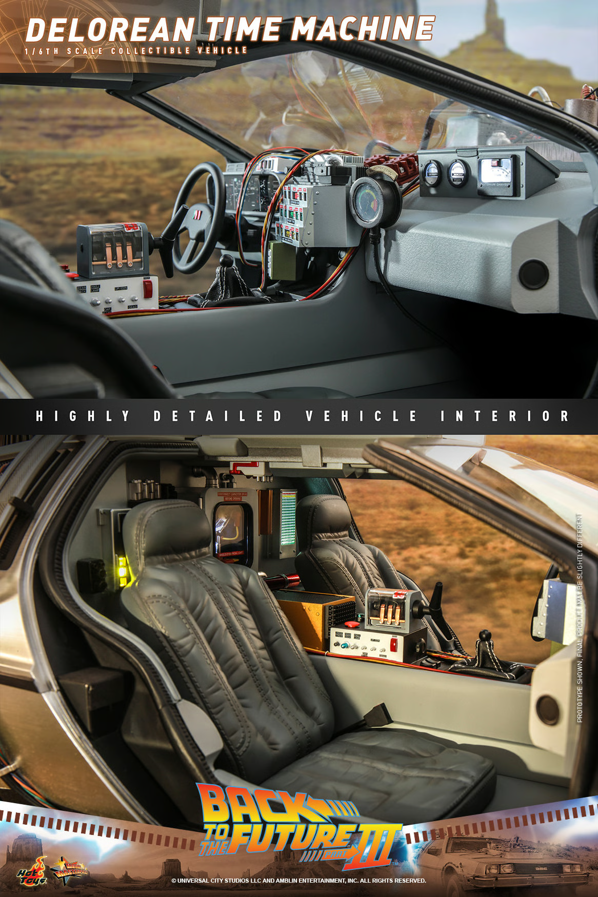 DeLorean Time Machine (Back to the Future III) Sixth Scale Figure by Hot Toys