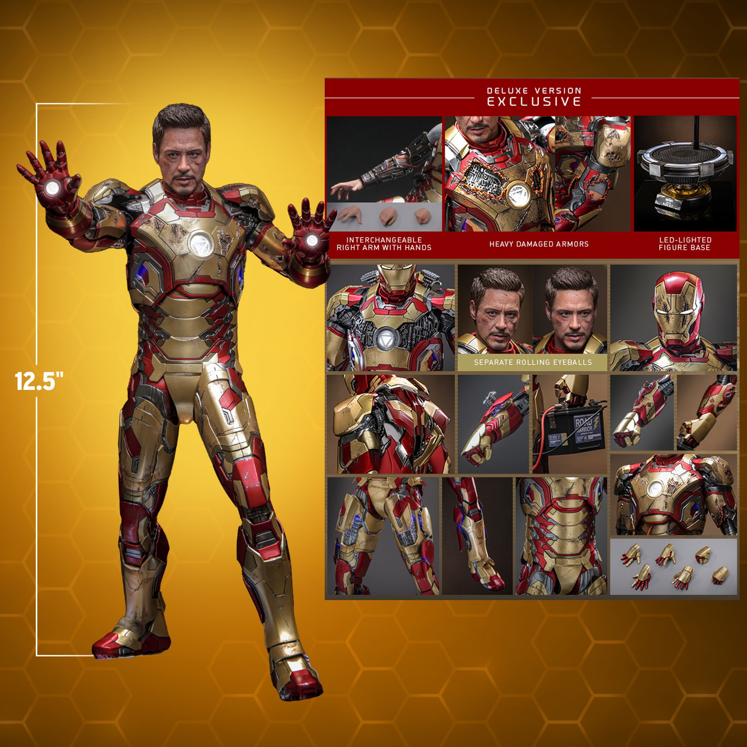 IRON MAN MARK XLII (2.0) DELUXE Sixth Scale Figure by Hot Toys