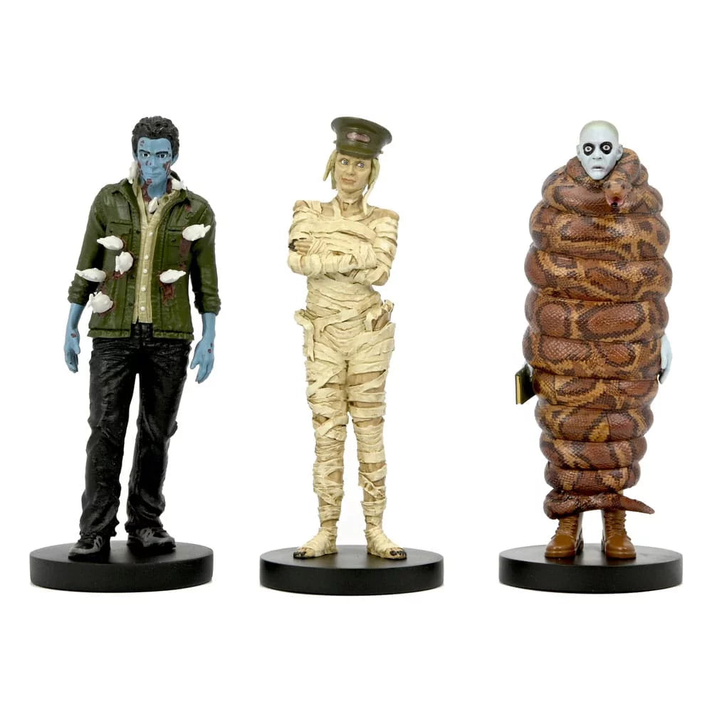 NECA Beetlejuice 2 Mummified Immigration Officer, Richard & Anaconda Man 3-Inch PVC Figure 3-Pack [Immigration Hall]