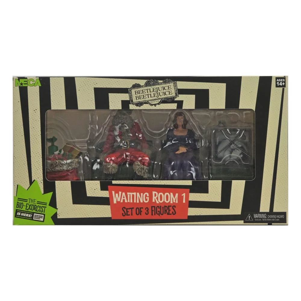 NECA Beetlejuice 2 Santa, Delia Deetz & Escape Artist 3-Inch PVC Figure 3-Pack [Waiting Room 1]