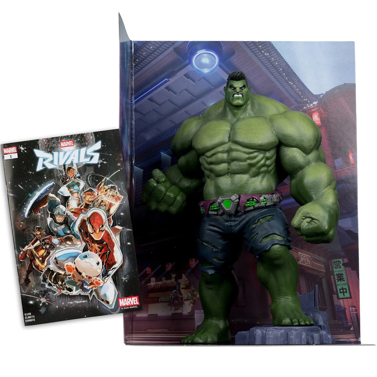 Marvel Rivals The Hulk Figure with Scene and Comic