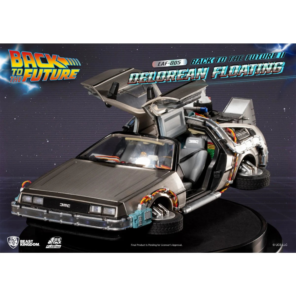 Back to the Future II Delorean Floating EAF-005 Egg Attack Floating Statue