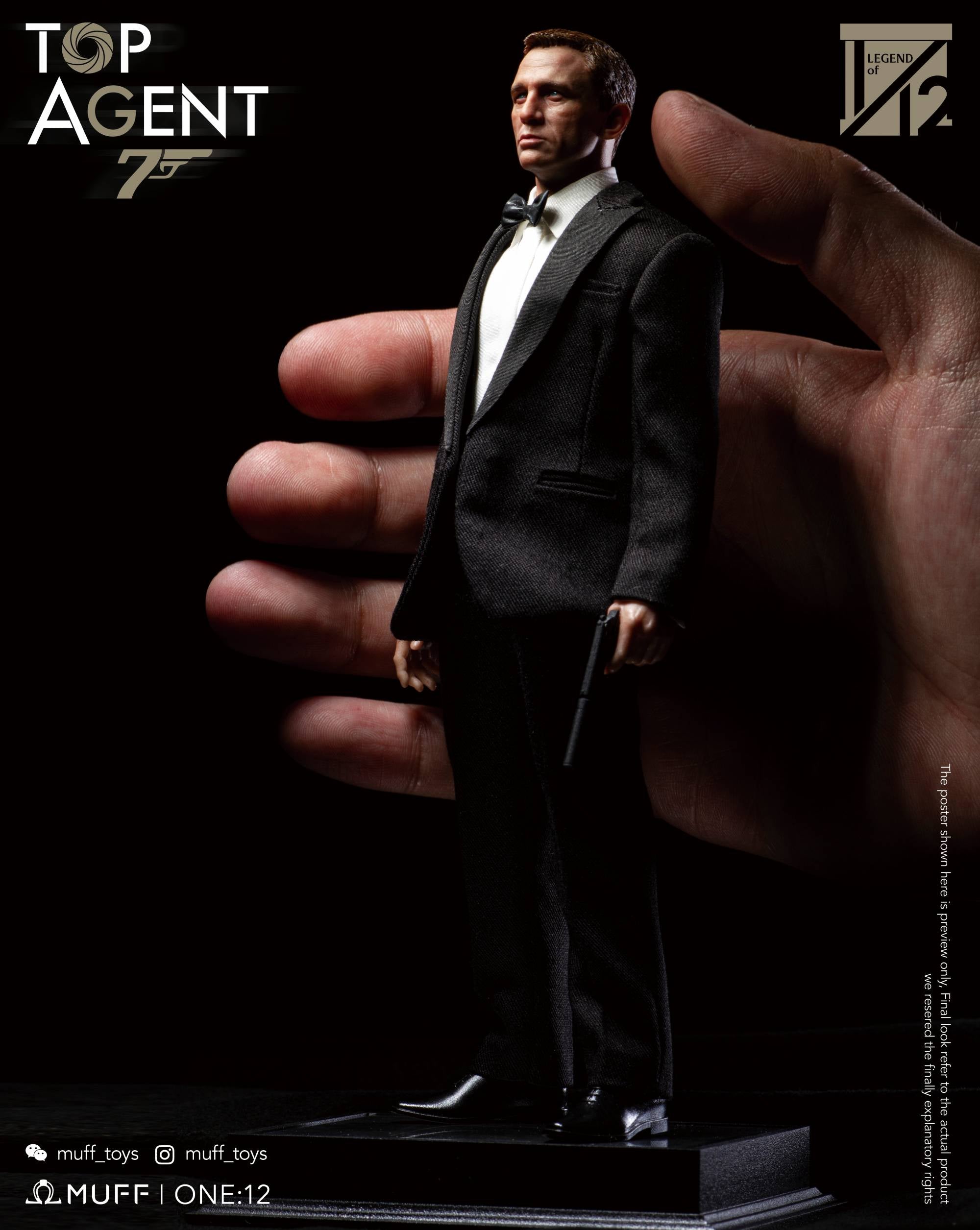 TOP AGENT (Deluxe Edition) Muff Toys MF-06B 1/12th Scale