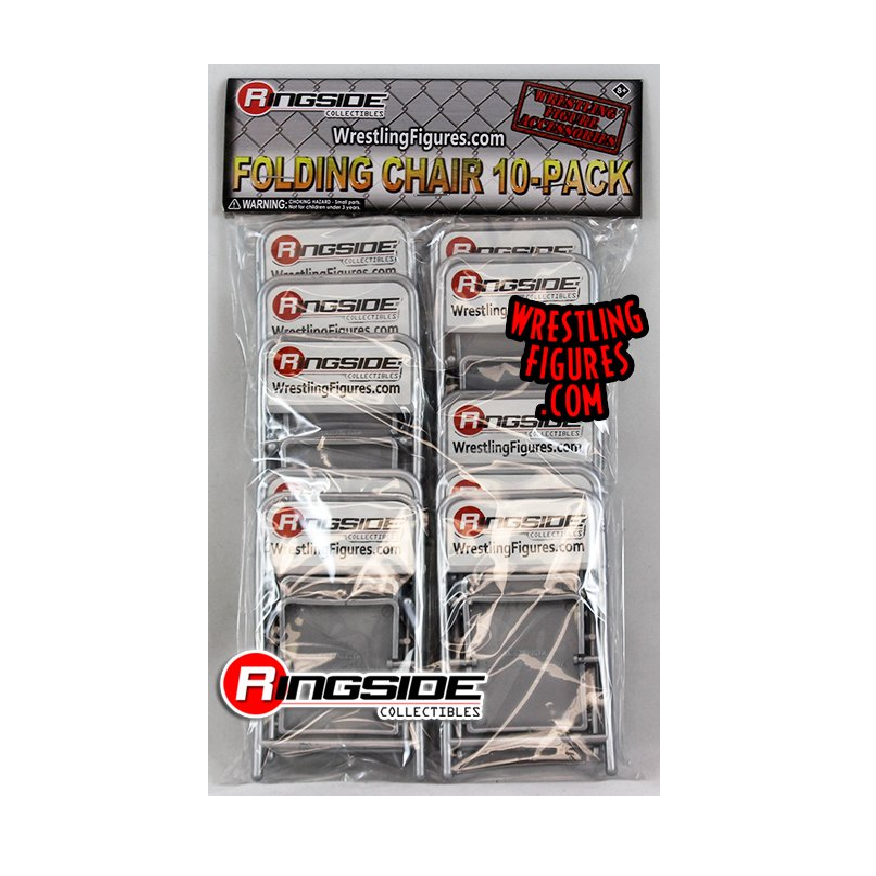 Ringside Exclusive 10-Pack of Folding Chairs (Silver)