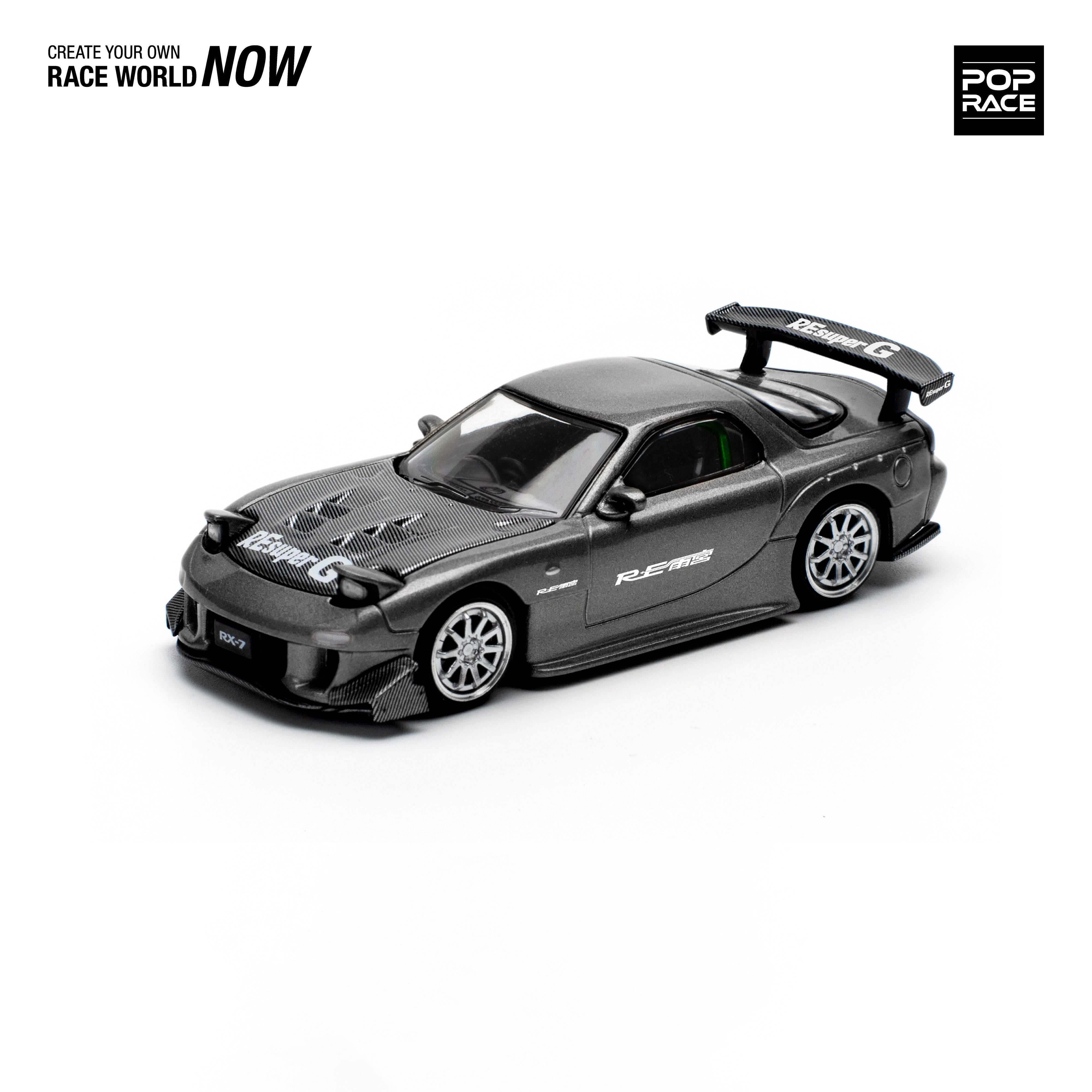 MAZDA RX7 RE-AMEMIYA WIDEBODY GUNMETAL PR640255 by Pop Race