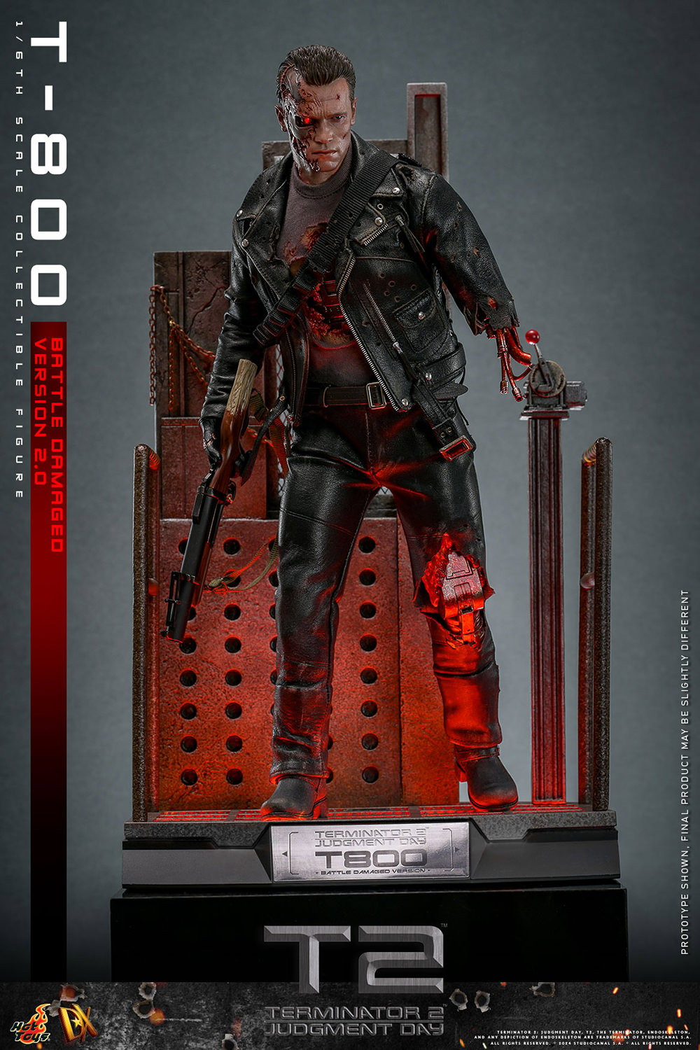 T-800 (BATTLE DAMAGED VERSION 2.0) Sixth Scale Figure by Hot Toys