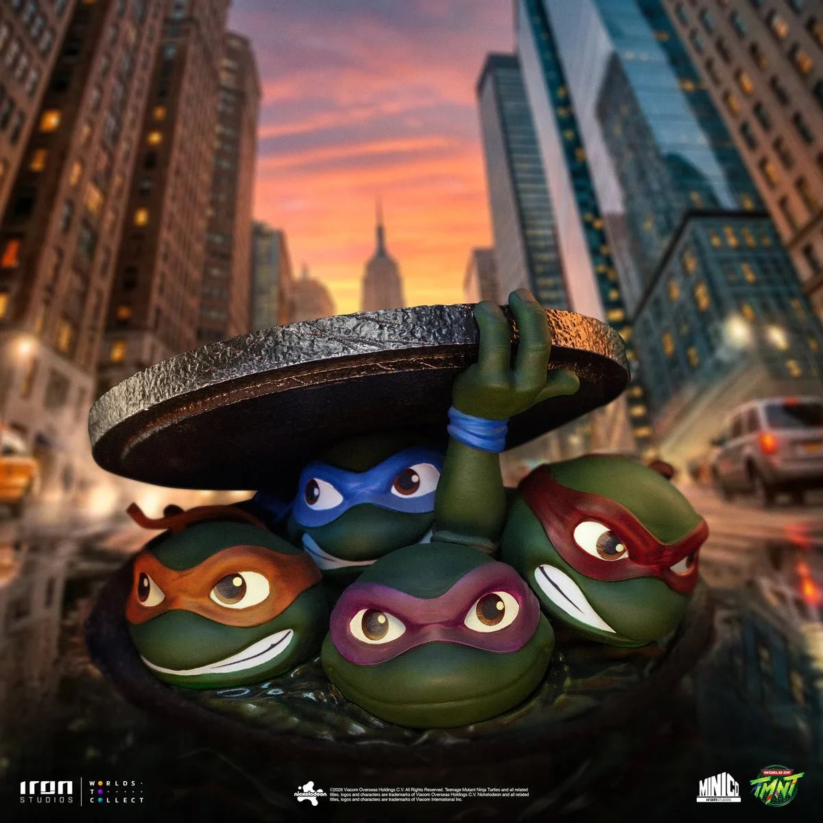 Teenage Mutant Ninja Turtles (1990) Movie Poster Sewer MiniCo By Iron Studios