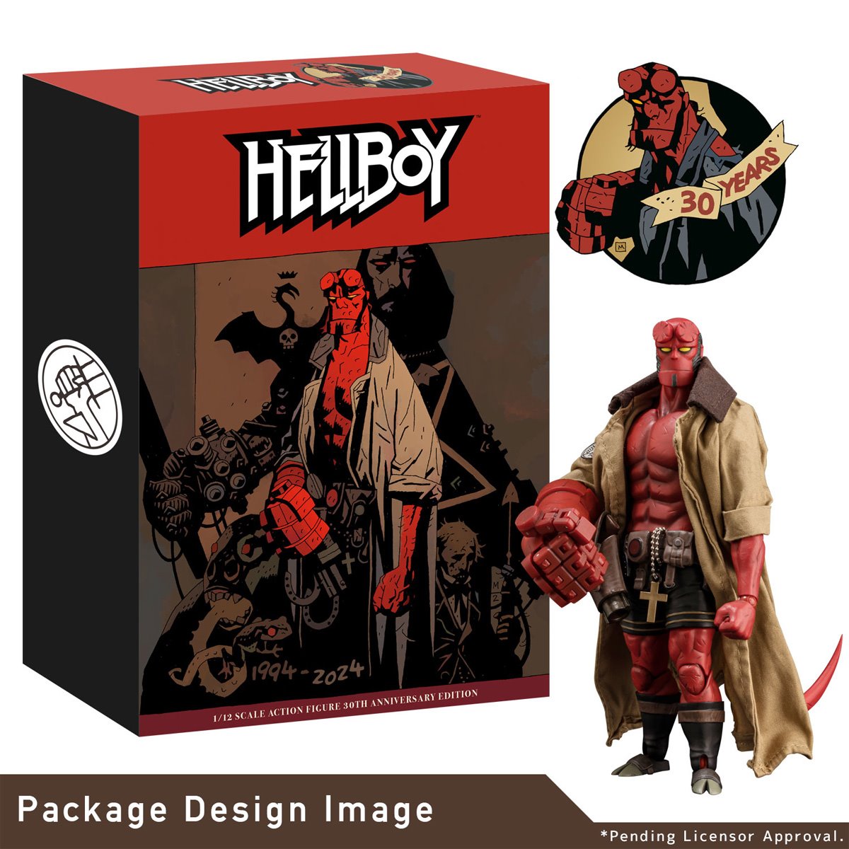 Hellboy 30th Anniversary 1:12 Scale Action Figure