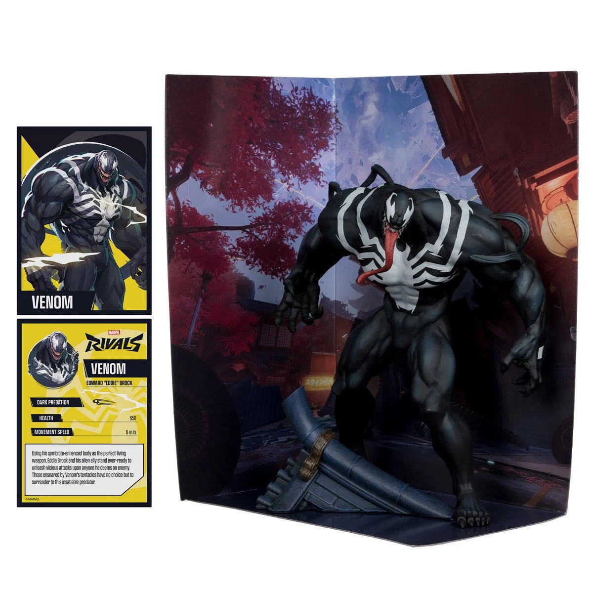 Marvel Rivals Venom Figure with Scene and Comic