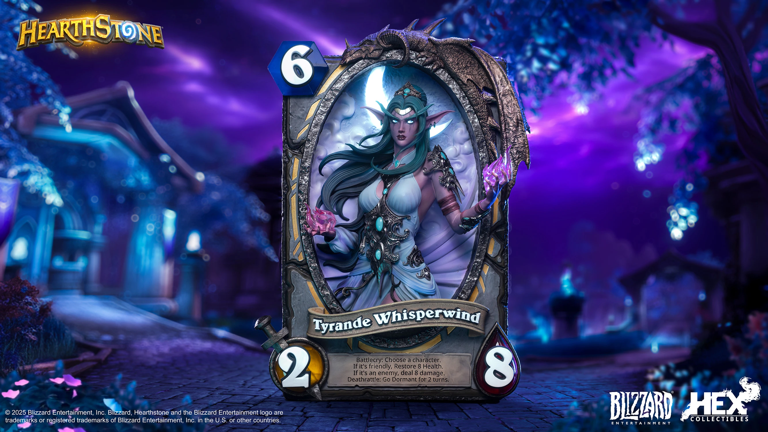 Tyrande Whisperwind 3D Art Frame Statue by HEX Collectibles