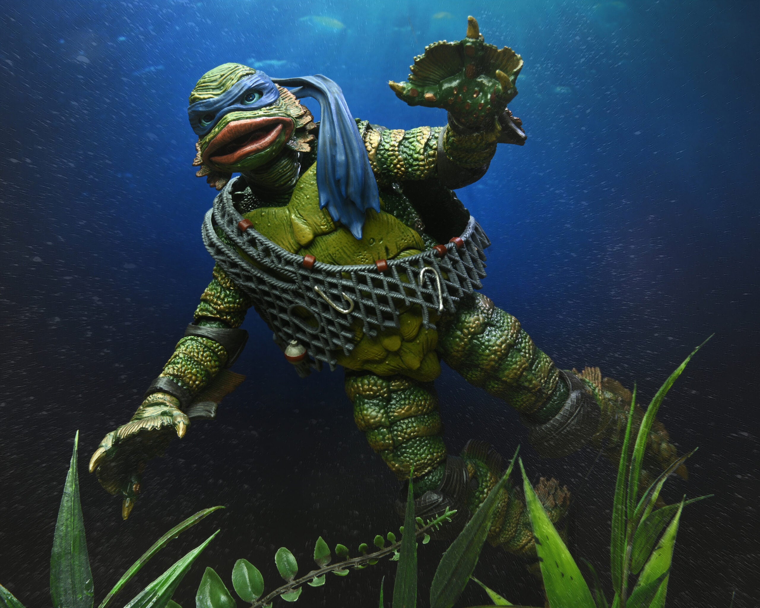 Universal Monsters x TMNT Ultimate Leonardo as the Creature from the Black Lagoon